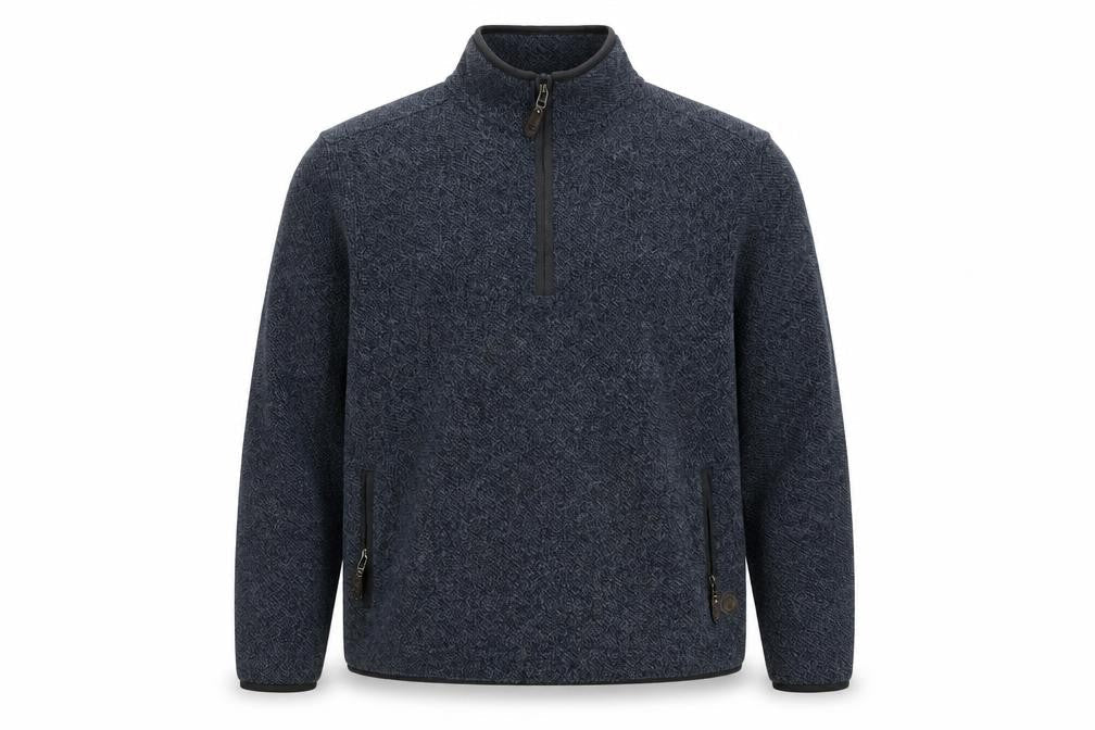 Blue Harbour Men’s Blue L 1/4 Zip Fleece Sweatshirt Pockets