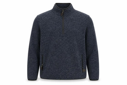 Blue Harbour Men’s Blue L 1/4 Zip Fleece Sweatshirt Pockets