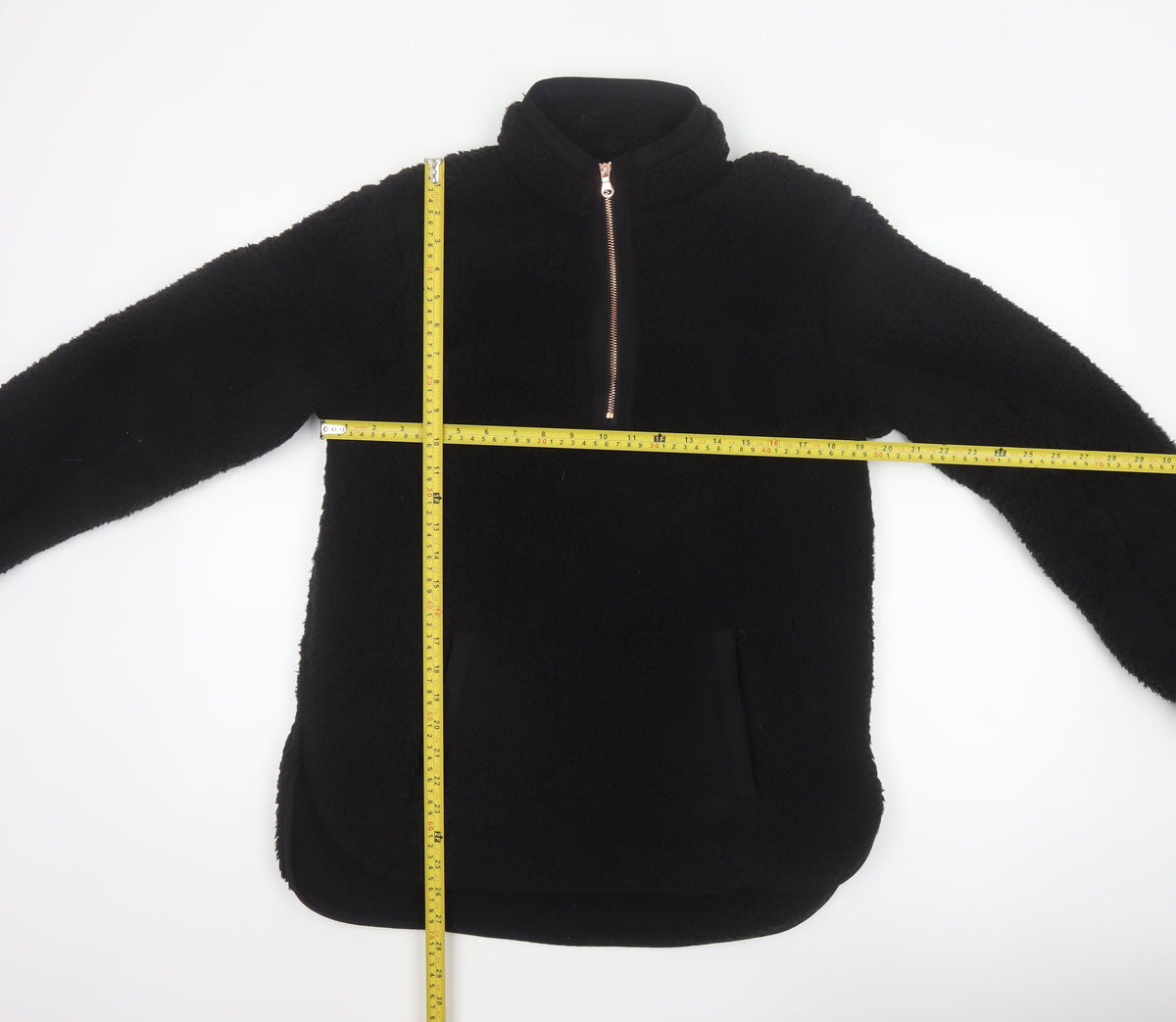 Nutmeg Women Black Size 8/10 Fleece Half Zip Pullover Sweatshirt