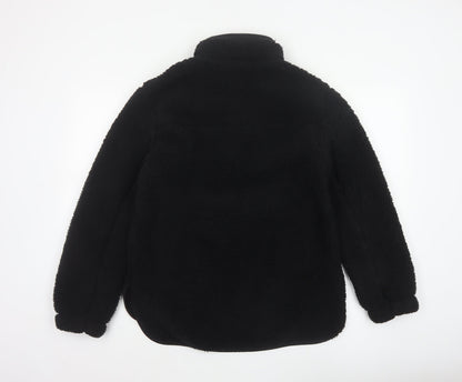 Nutmeg Women Black Size 8/10 Fleece Half Zip Pullover Sweatshirt