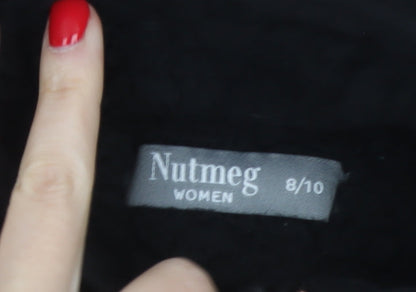 Nutmeg Women Black Size 8/10 Fleece Half Zip Pullover Sweatshirt