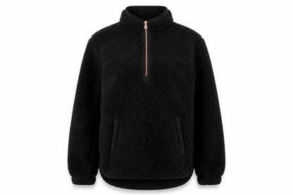 Nutmeg Women Black Size 8/10 Fleece Half Zip Pullover Sweatshirt