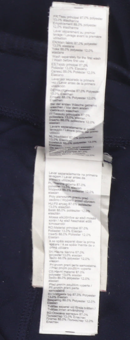 Decathlon Womens Blue L Gym Training Colourblock Pocket Leggings