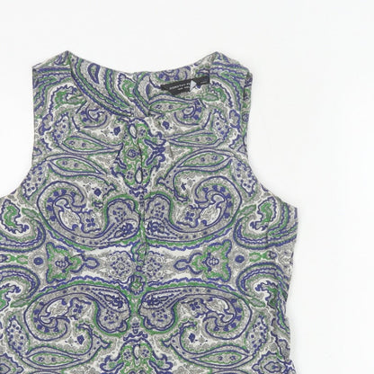 Dorothy Perkins Women Multicoloured Paisley Sleeveless Blouse UK 12