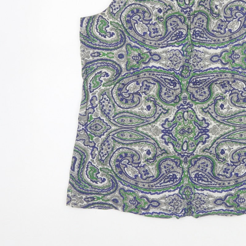 Dorothy Perkins Women Multicoloured Paisley Sleeveless Blouse UK 12