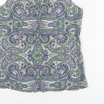 Dorothy Perkins Women Multicoloured Paisley Sleeveless Blouse UK 12