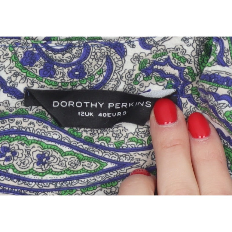 Dorothy Perkins Women Multicoloured Paisley Sleeveless Blouse UK 12