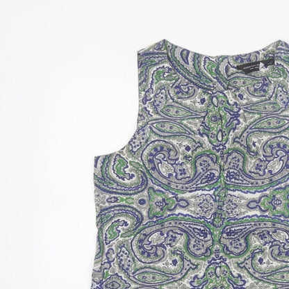 Dorothy Perkins Women Multicoloured Paisley Sleeveless Blouse UK 12