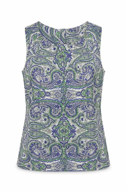Dorothy Perkins Women Multicoloured Paisley Sleeveless Blouse UK 12