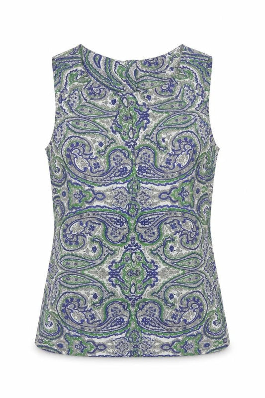 Dorothy Perkins Women Multicoloured Paisley Sleeveless Blouse UK 12