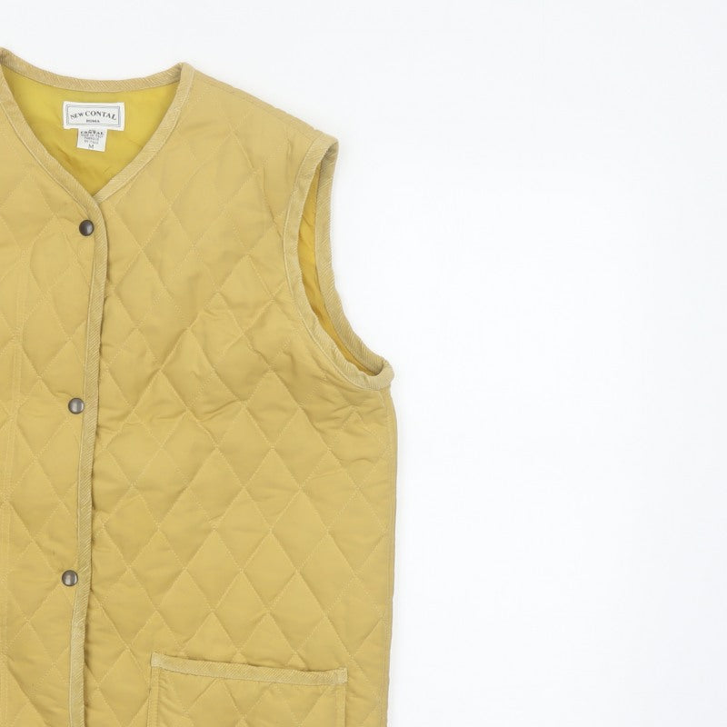 New Contal Roma Men Yellow M Quilted Cotton Waistcoat Padded