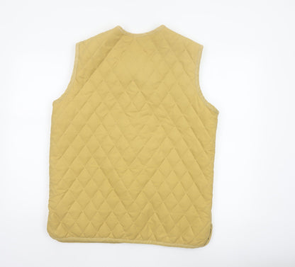 New Contal Roma Men Yellow M Quilted Cotton Waistcoat Padded