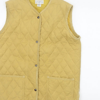 New Contal Roma Men Yellow M Quilted Cotton Waistcoat Padded