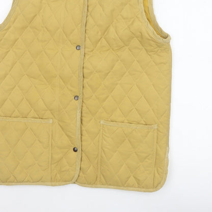 New Contal Roma Men Yellow M Quilted Cotton Waistcoat Padded