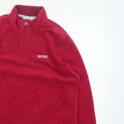 Regatta Women's Red UK 16 1/4 Zip Fleece Pullover Sweatshirt