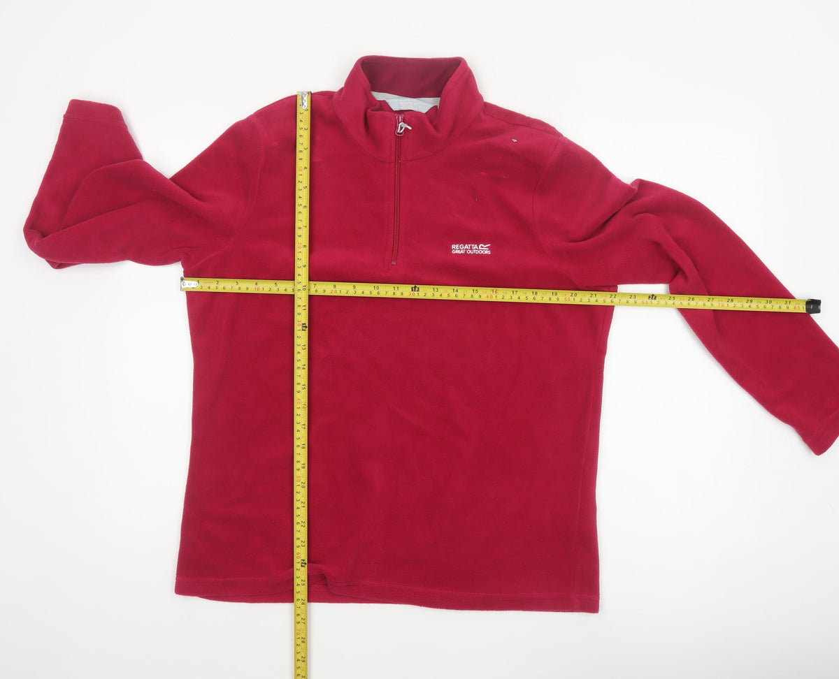Regatta Women's Red UK 16 1/4 Zip Fleece Pullover Sweatshirt