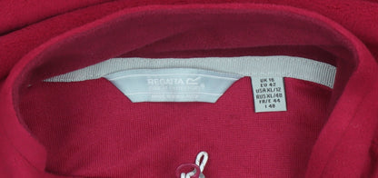Regatta Women's Red UK 16 1/4 Zip Fleece Pullover Sweatshirt
