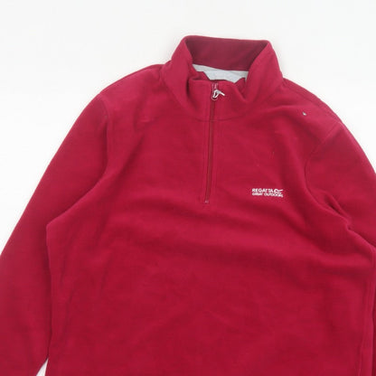 Regatta Women's Red UK 16 1/4 Zip Fleece Pullover Sweatshirt
