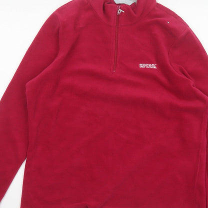 Regatta Women's Red UK 16 1/4 Zip Fleece Pullover Sweatshirt