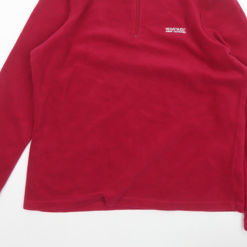Regatta Women's Red UK 16 1/4 Zip Fleece Pullover Sweatshirt