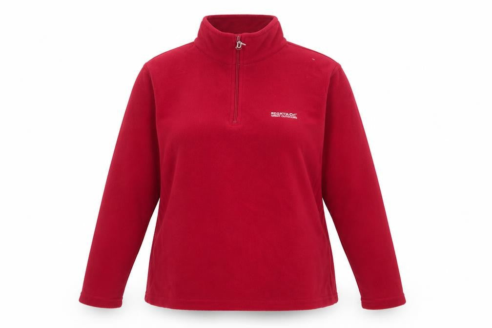 Regatta Women's Red UK 16 1/4 Zip Fleece Pullover Sweatshirt