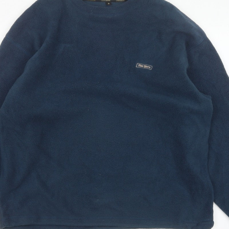 Peter Storm Men’s Blue S Fleece Pullover Crew Neck Outdoor Sweatshirt