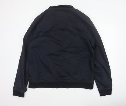 Next Men’s Blue XL Cotton Bomber Jacket Full Zip Lined