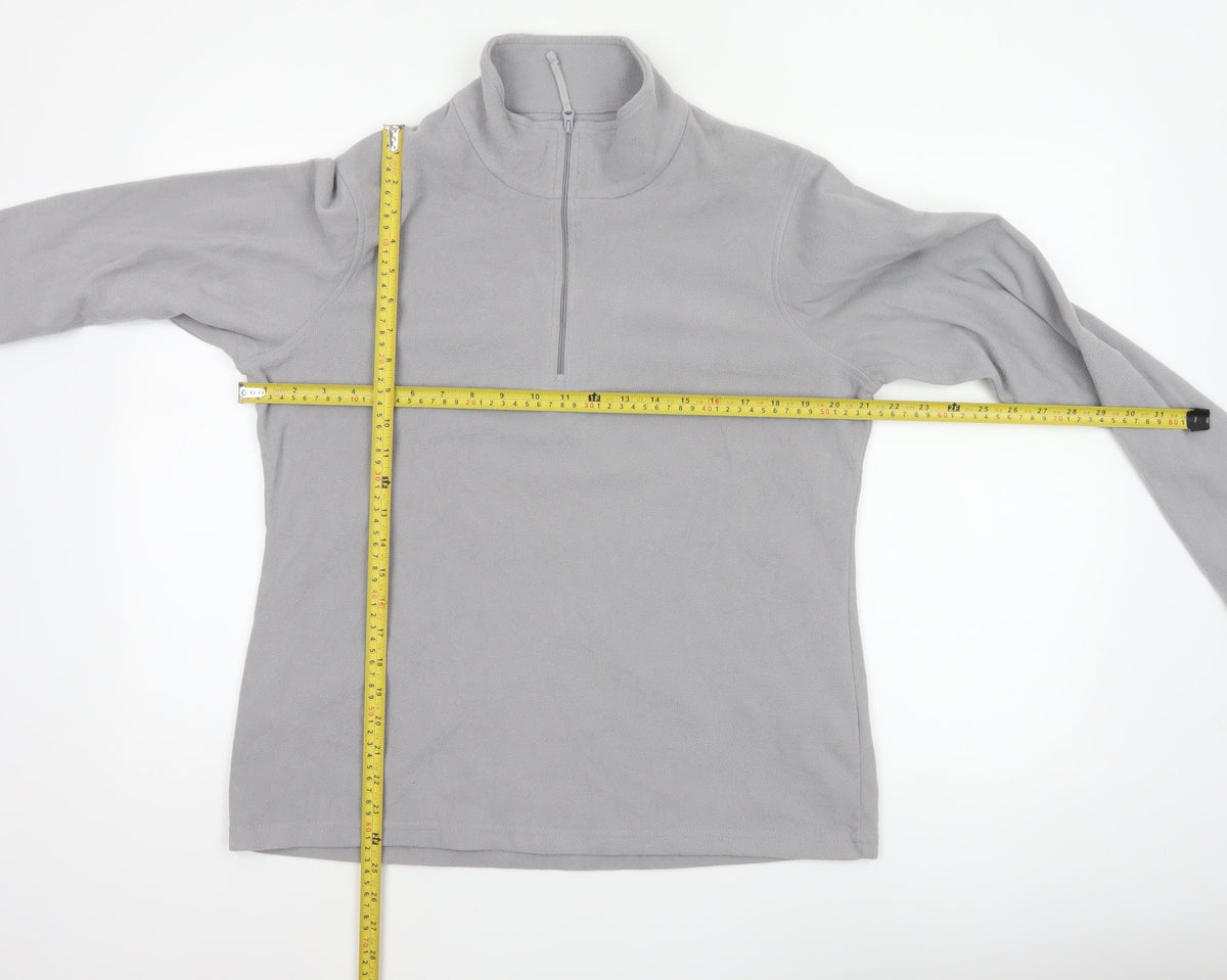 Mountain Warehouse Men Grey L Pullover 1/2 Zip Fleece Sweatshirt