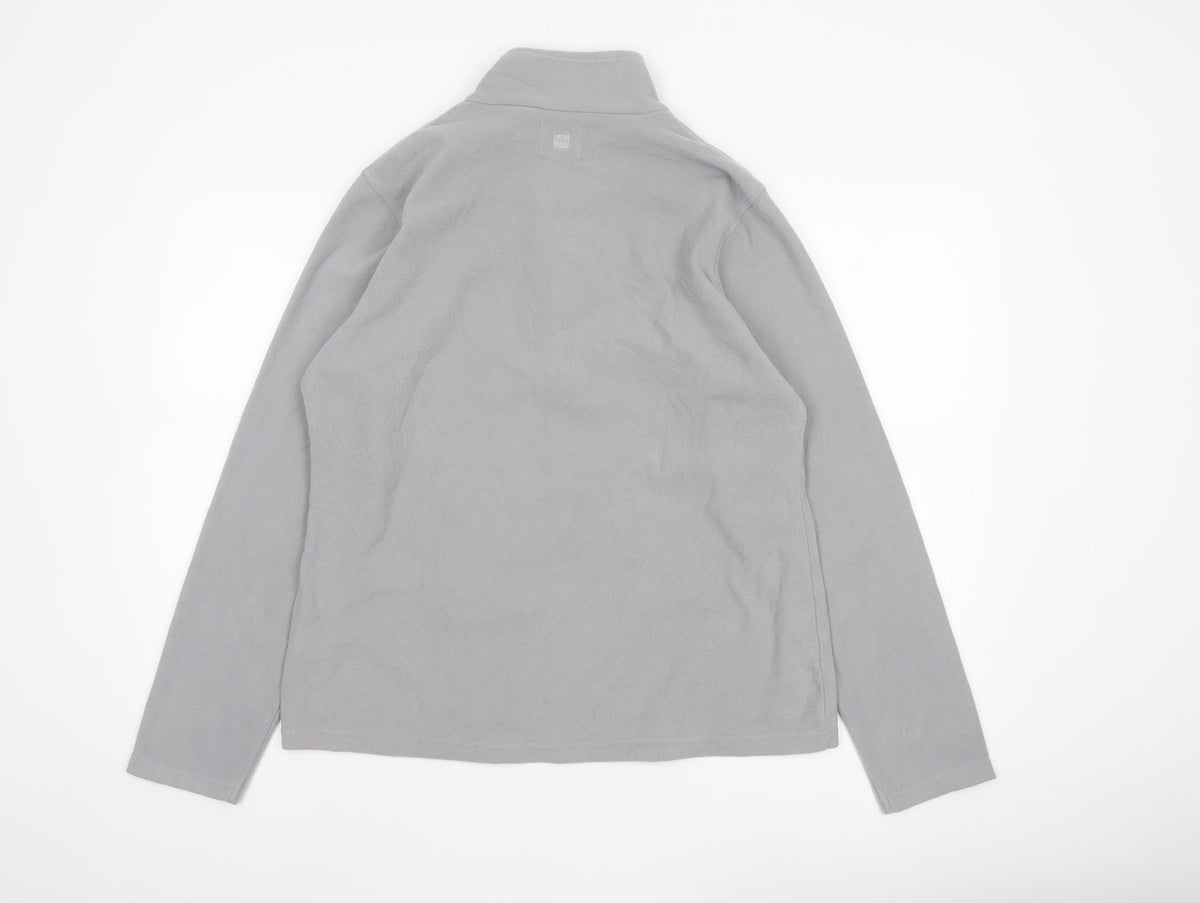 Mountain Warehouse Men Grey L Pullover 1/2 Zip Fleece Sweatshirt