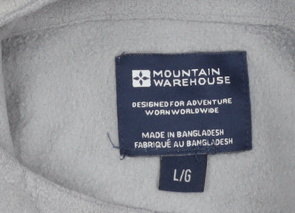 Mountain Warehouse Men Grey L Pullover 1/2 Zip Fleece Sweatshirt