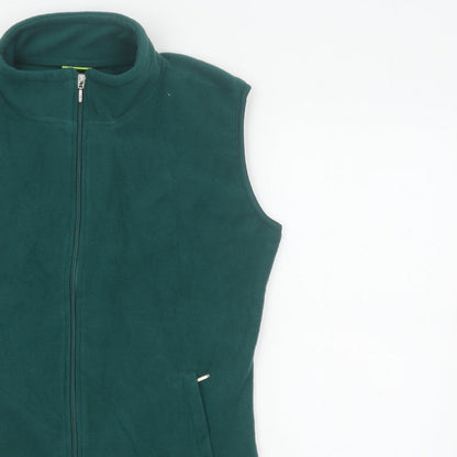 Yorkshire Racing Co Womens Green M Fleece Waistcoat Full Zip Pockets