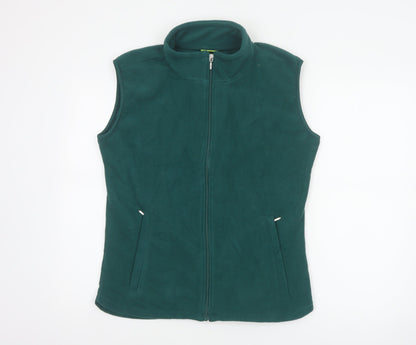 Yorkshire Racing Co Womens Green M Fleece Waistcoat Full Zip Pockets