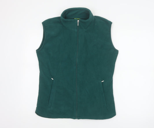 Yorkshire Racing Co Womens Green M Fleece Waistcoat Full Zip Pockets