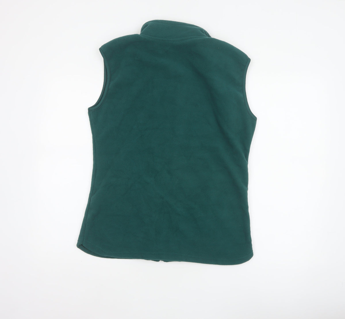 Yorkshire Racing Co Womens Green M Fleece Waistcoat Full Zip Pockets