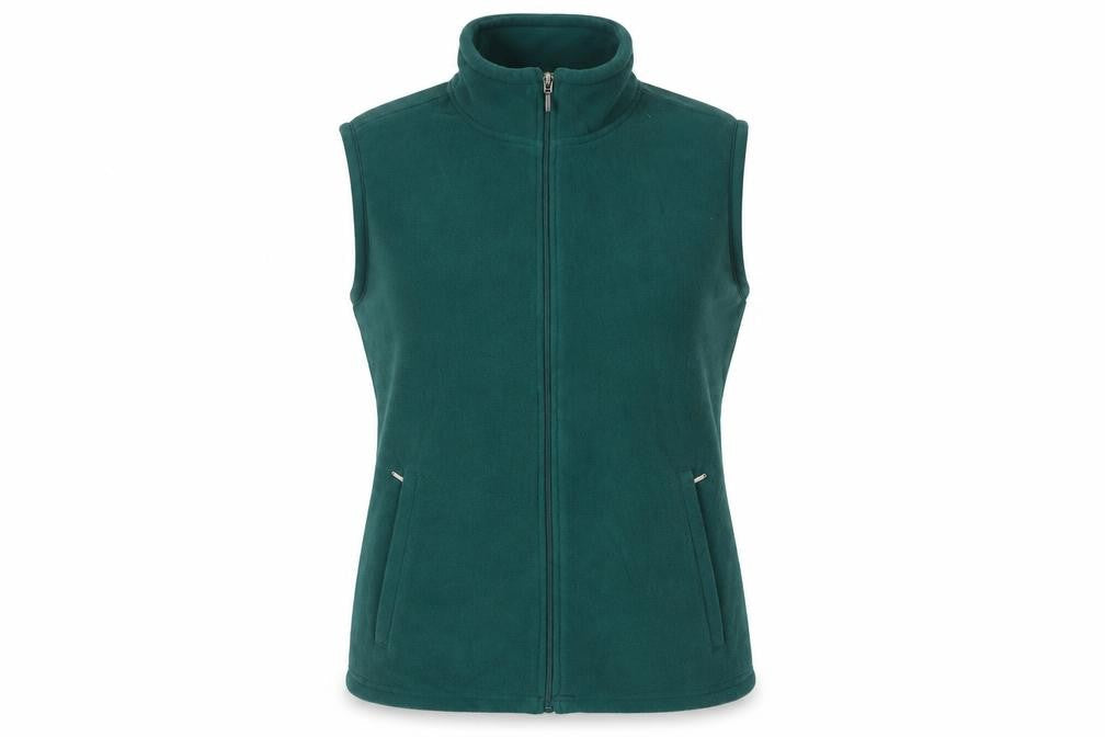 Yorkshire Racing Co Womens Green M Fleece Waistcoat Full Zip Pockets