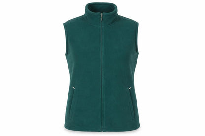Yorkshire Racing Co Womens Green M Fleece Waistcoat Full Zip Pockets