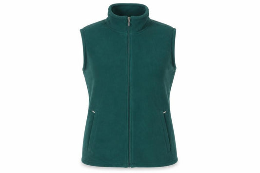 Yorkshire Racing Co Womens Green M Fleece Waistcoat Full Zip Pockets
