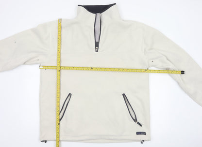 SE Active Men's Ivory XL Pullover 1/4 Zip Fleece Sweatshirt