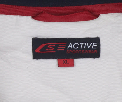SE Active Men's Ivory XL Pullover 1/4 Zip Fleece Sweatshirt