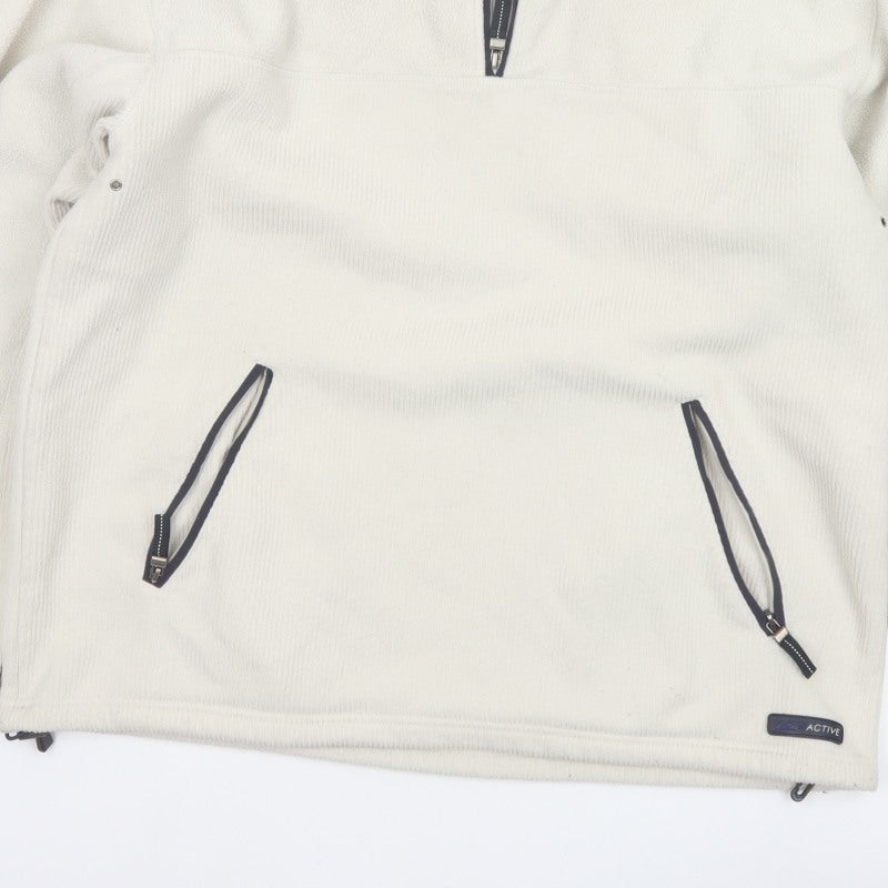 SE Active Men's Ivory XL Pullover 1/4 Zip Fleece Sweatshirt
