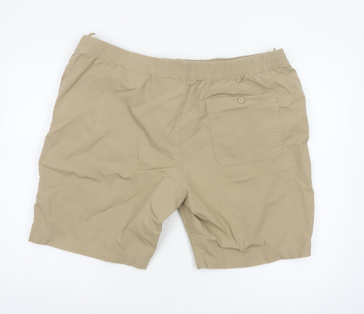 Marks and Spencer Men Beige 2XL Elastic Waist Stretch Shorts