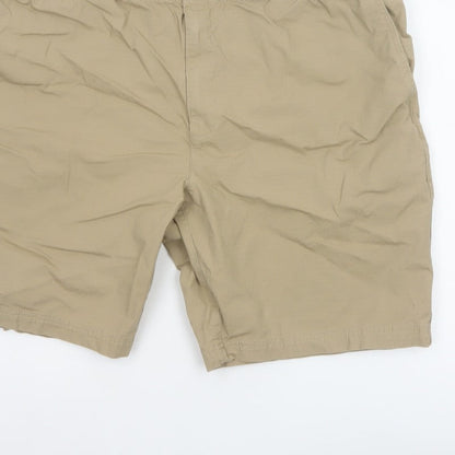 Marks and Spencer Men Beige 2XL Elastic Waist Stretch Shorts