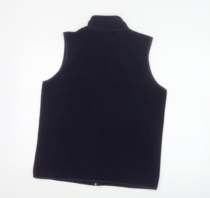 EWM Women Blue 14/16 Fleece Bodywarmer Waistcoat Full Zip Pockets