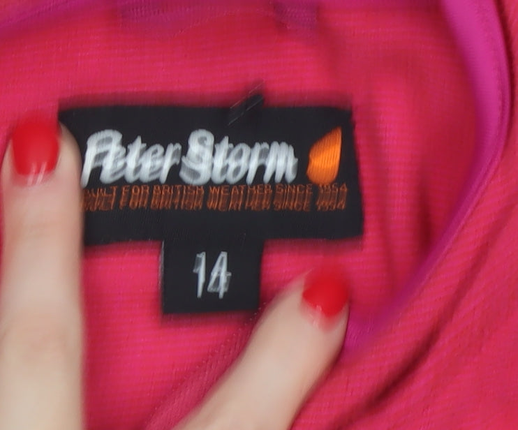Peter Storm Women’s Pink UK 14 Full Zip Hooded Fleece Hoodie