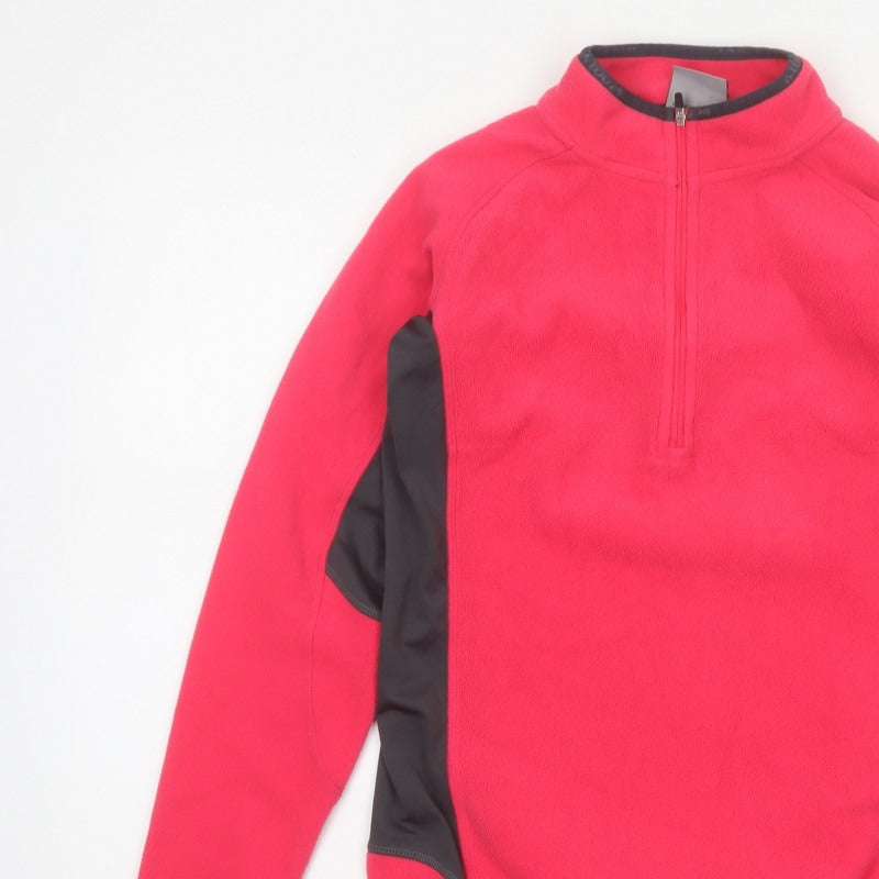TOG24 Women’s Pink Black Fleece Half Zip Sweatshirt UK 12