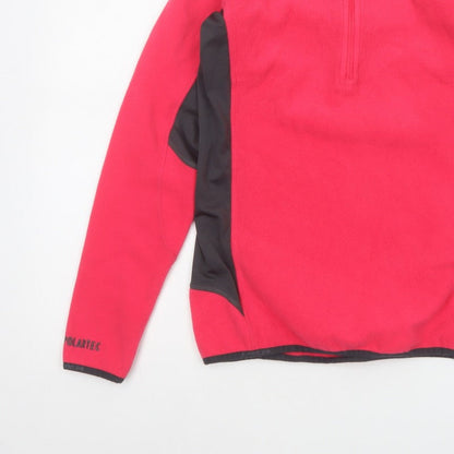 TOG24 Women’s Pink Black Fleece Half Zip Sweatshirt UK 12