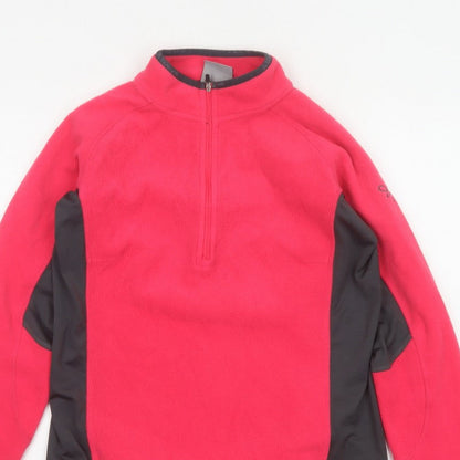 TOG24 Women’s Pink Black Fleece Half Zip Sweatshirt UK 12