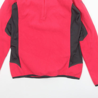 TOG24 Women’s Pink Black Fleece Half Zip Sweatshirt UK 12