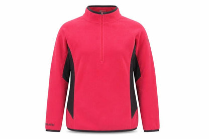 TOG24 Women’s Pink Black Fleece Half Zip Sweatshirt UK 12