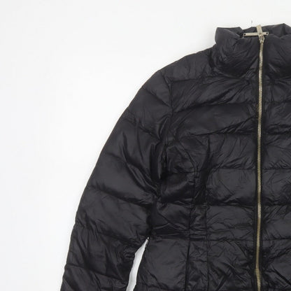 Ted Baker Women Black UK 10 Down Puffer Jacket Quilted Zipped